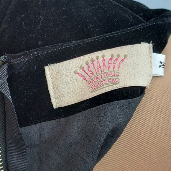 Sistaress Velvet Ruffle Cocktail Dress sz M - Picture 7 of 14